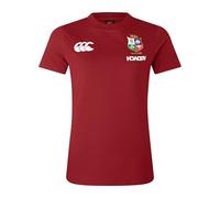 Canterbury Leones británicos e irlandeses de algodón Camisa, Dalia Roja, 42 para Mujer