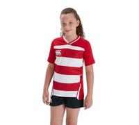 Canterbury Camiseta de Rugby Vapodri Evader Hooped para niño, tecnología Vapodri, Ajuste atlético Profesional, Duradera (Paquete de 1)