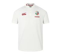 Canterbury Camiseta Polo de poliéster para Hombre, diseño de Leones británicos e irlandeses, Color garceta, Talla