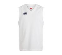 Canterbury Camiseta sin Mangas para Hombre, Chaleco Tipo suéter, Sudadera Blanca de críquet