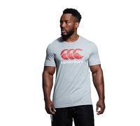 Canterbury CCC Logo Camiseta, Hombre, Gris Marga Clásico/Rojo/Blanco, M
