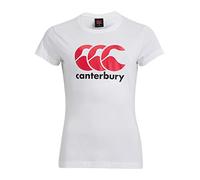 Canterbury CCC Logo Camiseta, Mujer, Blanco Brillante, 18