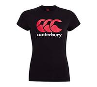 Canterbury CCC Logo T-Shirt | Comfortable Regular Fit | Cotton Blend Camiseta no técnica, Mujer, Negro, XXL