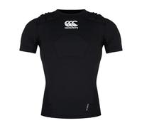 Canterbury Pro Protection Vest Chaleco de protección de Rugby, Unisex, Negro/Blanco/Plateado, L