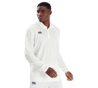 Canterbury Cricket Performance Long Sleeve Camisa Polo para Hombre, Cream, XS