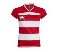 Canterbury of New Zealand Vapodri Evader - Camiseta de Rugby para Mujer, Color Rojo, 10 (M)