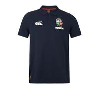 Canterbury Polo de piqué de los Leones británicos e irlandeses para Hombre, Zafiro Oscuro, Talla XS