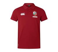 Canterbury Polo piqué de los Leones británicos e irlandeses para Hombre, Dalia roja, 4XL