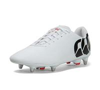 Canterbury Speed Raze Soft Ground Rugby Boots, Botas Hombre, White, 49 EU