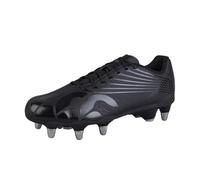 Canterbury Stamped Grndbrk Team, Botas Unisex Adulto, Negro/Metálico Plateado, 45 EU