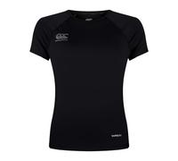 Canterbury Superlight Short Sleeve Camiseta para Mujer, Black/Gunmetal Grey, 44 EU