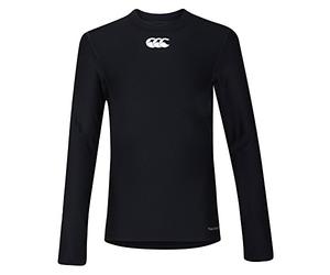 Canterbury Thermoreg Top de Manga Larga, Unisex niños, Negro, LB