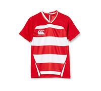 Canterbury Vapodri Evader - Camiseta de Rugby para niño, Niños, Camiseta de Rugby., QA004230468, Bandera de Color Rojo., 38