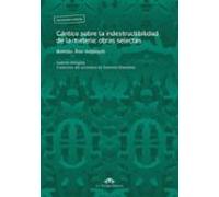 cántico sobre la indestructibilidad de la materia: obras selectas