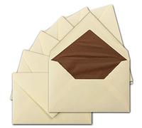 cantidades Descuento. B6 Sobres plisadas, papel verjurado auténtica, 118 x 182 mm, marfil halbmatt, Original Zerkall Papel de Tina//Con Pequeño regalo., color beige B6