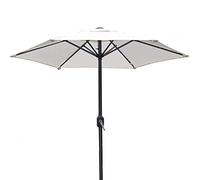 Cantilever Parasol Patio Outdoor Table with 6 Sturdy Ribs, White Garden Backyard Umbrella Poolside Deck
