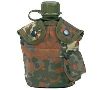 Cantimplora De Agua + Soporte Cintura + Copa Ejército Militar Flecktarn Alemán C