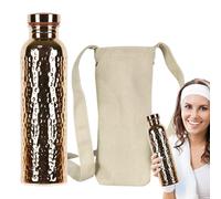 Cantimplora Impermeable - Botella De Cobre Para Beber, Contenedor Metálico Aislado, Vaso Portátil | Hidratación Diaria Para Deportes Oficina Camping Aire Libre