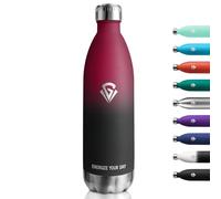 Cantimplora Termica 1L, Botella Agua Acero Inoxidable sin BPA, Botella Termo con Doble Pared, Termo Reutilizable a Prueba de Fugas, Botella Agua para Niños, Adultos, Escuela, Oficina, Gimnasio