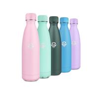 Cantimplora Termica 500ml, Botella Agua Acero Inoxidable sin BPA, Botella Termica Reutilizable, A Prueba de Fugas, Botella Termo Doble Pared para Trabajo, Escuela, Deportes, Niños, Adultos, Viajes