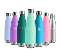 Cantimplora Termica 500ml, Botella Termica sin BPA, Botella de Agua Acero Inoxidable Reutilizable con Doble Pared, Termo Agua para Colegio, Oficina, Senderismo, Deporte, Viajes, Interior o Exterior