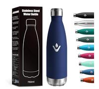 Cantimplora Termica 750ml, Botella Termica sin BPA, Botella de Agua Acero Inoxidable con Doble Pared, Termo Agua Reutilizable para Colegio, Oficina, Senderismo, Deporte, Viajes, Interior o Exterior