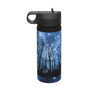Cantinas de hidratación con estampado de cielo nocturno estrellado para camping, senderismo, a prueba de fugas, aislamiento al vacío, acero inoxidable, 18 onzas