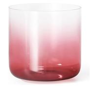 Canto de cristal, Cuenco de cristal tibetano de 432 Hz, 15 cm, multicolor, con múltiples notas y percutor de acrílico, mazo de gamuza y junta tórica.(Red,D note)