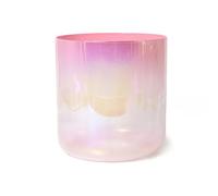 Canto de cristal, Cuenco tibetano de cuarzo rosa degradado, 432 Hz y 440 Hz, varios tamaños, con mazo y junta tórica for meditación de yoga.(440hz,7.25inchA3)