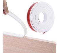Canto flexible para muebles en forma de U, Bandas de borde en forma U autoadhesivas el 16.4FT multicolor 9-40m m for los muebles(White,15mm)