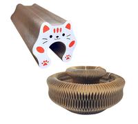 Cantón de cartón para gatos, barbilla gumor, juguete orgánico con pelota, área de juego, vitrinas, esquina, balcón, sala de estudio, muebles protectores, duradero, entretenimiento Feli