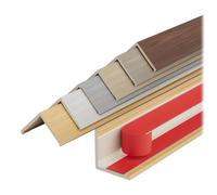 Cantoneras Adhesivas Efecto Madera, Protector de Esquinas de PVC Rígido para Pared y Muebles, Perfil en Forma de L Antigolpes con Borde Redondeado(Beige,1.7cmx1.8m(WxL))