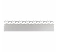 Cantos de césped de acero inoxidable, 20 unidades, 103 cm, color plateado | Resistente a la intemperie, diseño moderno, fácil limpieza, para caminos y parterres
