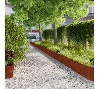 Cantos para césped 20 unidades. 25 x 103 cm de acero resistente a la intemperie, flexibles para jardín, caminos y parterres, sistema de conexión simple sin herramientas, resistente a la corrosión y