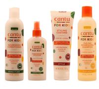 Cantu Care For Kids - Champú + acondicionador + desenredante + fijador de rizos, cuidado suave para cabellos texturizados (juego de 4)