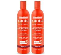 Cantu Crema hidratante activadora de rizos para cabello natural con manteca de karité pura, 12.5 onzas líquidas (paquete de 2) (el embalaje puede variar)