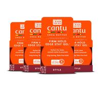Cantu Extra Hold Edge Gel para cabello natural con manteca de karit 2.25 oz (paquete de 4) (el embalaje puede variar)
