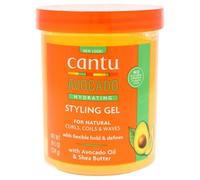 CANTU - Gel de Peinado con Aguacate - Sin Alcohol - Estiliza y Define - Ideal para Cabello - 524 g - Hidrata, Fijación Suave y Natural