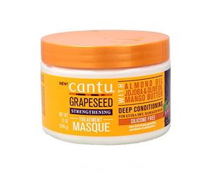 CANTU - Máscara de Tratamiento Profundo - Con Aceite de Semilla de Uva y Manteca de Karité - Repara y Reconstituye Cabello Dañado - Para Cabello Rizado, Ondulado, Blanco, 340 ml