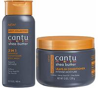 Cantu Men's 3-in-1 Shampoo Conditioner Bodywash 400ml con acondicionador sin enjuague 370ml