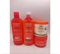 CANTU PACK 4 UNID. SHAMPOO-CONDITIONER-CURLING CREAM-LEAVE-IN CONDITIONING REPAIR CREAM