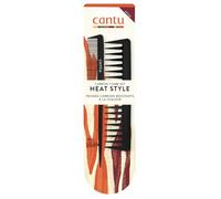CANTU - Set de Peines de Fibra de Carbono - Unisex - 2 piezas - Incluye Peine para Desenredar Rizos y Peine Pulidor - Antiestático - Ligero - Ideal para Definición, Control de Frizz y Peinados Pulidos