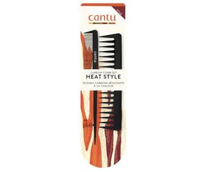CANTU - Set de Peines de Fibra de Carbono - Unisex - 2 piezas - Incluye Peine para Desenredar Rizos y Peine Pulidor - Antiestático - Ligero - Ideal para Definición, Control de Frizz y Peinados Pulidos