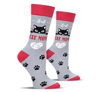 Cantustime BEST CAT MOM EVER Calcetines Divertidos Gatos para Mujer Madre-Regalos Originales Graciosos Dia de la Madre Navidad Cumpleaños San Valentin Pascua para Mama Amigas Niña - Funny Socks Women
