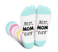 Cantustime BEST MOM EVER Calcetines Divertidos para Mujer Madre - Regalos Originales Graciosos Dia de la Madre Navidad Cumpleaños San Valentin Pascua para Mama - Funny Socks Women - Gifts for Women