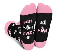 Cantustime BEST MOTHER EVER #1 MOM Calcetines Divertidos para Mujer Madre-Regalos Originales Graciosos Dia de la Madre Navidad Cumpleaños San Valentin Pascua para Mama Esposa Amigas-Funny Socks Women