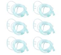 Cánula de oxígeno, 6 Piezas Cánula Nasal desechable Tubo de Suministro de oxígeno de Silicona Suave Accesorio Reductor de oxígeno(2)