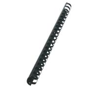 Canutillo plástico DIN A4 GBC 38 mm ovalados (Caja 50), negro