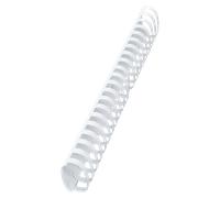Canutillo plástico DIN A4 GBC 51 mm ovalados (Caja 50), blanco