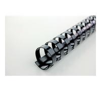 Canutillo plástico DIN A4 GBC 6 mm (Caja 100), negro
